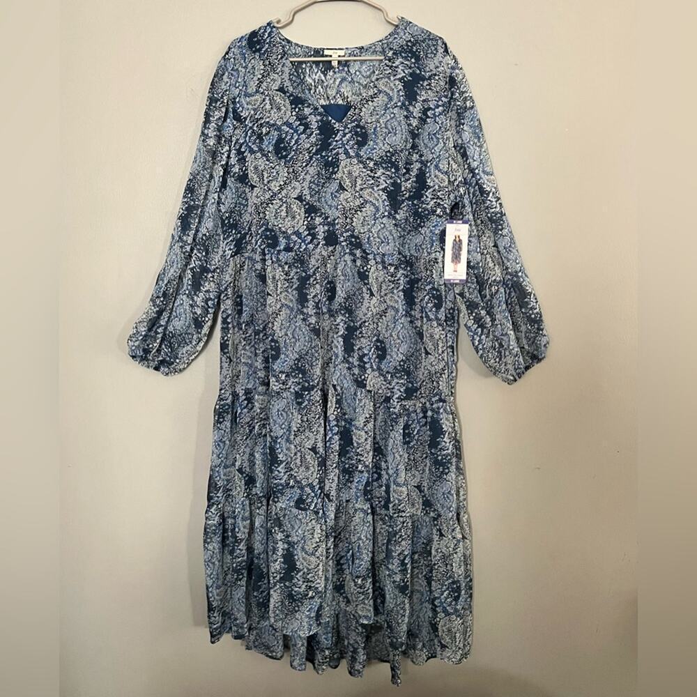 Joie Blue Parisian‎ Paisley Tiered Maxi Dress